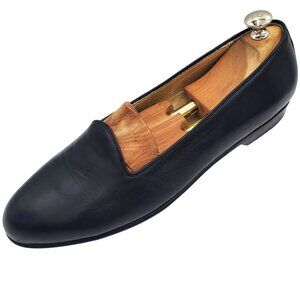 Vintage Bragano Cole Haan Men size 10 Black Calf leather loafer dress shoe Italy